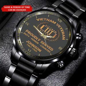 Personalized Name Time Proudly Served Vietnam Veteran Business Watch Watch Military Men Military Watch Fathers Watches 3 fozikb.jpg