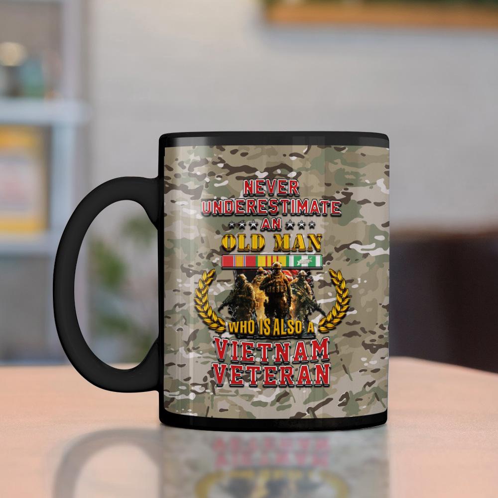 Personalized Vietnam Veteran Camouflage Mug With Your Name Year And Place In Vietnam, Veteran Coffee Mugs, Military Mug