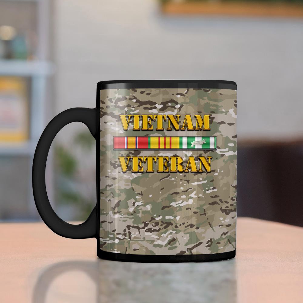Personalized Vietnam Veteran Camouflage Mug With Your Name Year, Veteran Coffee Mugs, Military Mug