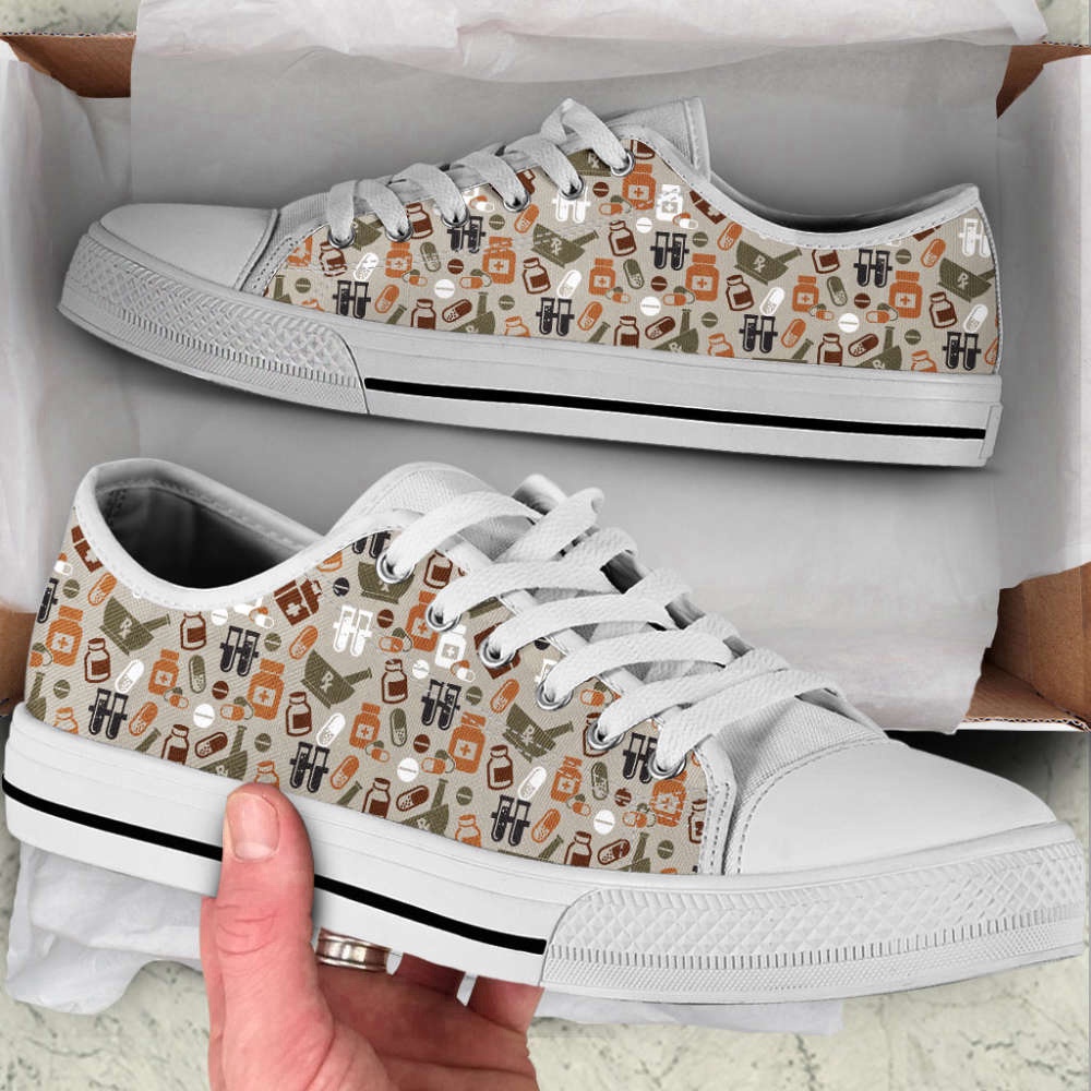 Pharmacist Pattern SK Low Top Canvas Sneakers, Low Top Designer Shoes, Low Top Sneakers Pharmacist Pattern SK Low Top Canvas Sneakers, Low Top Designer Shoes, Low Top Sneakers