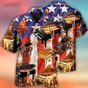 Piano Independence Day Hawaiian Shirt, 4th Of…
