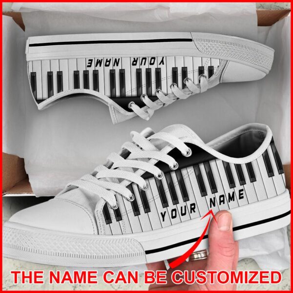 Piano Key Shortcut Custom Name Low Top Shoes, Low Top Designer Shoes, Low Top Sneakers