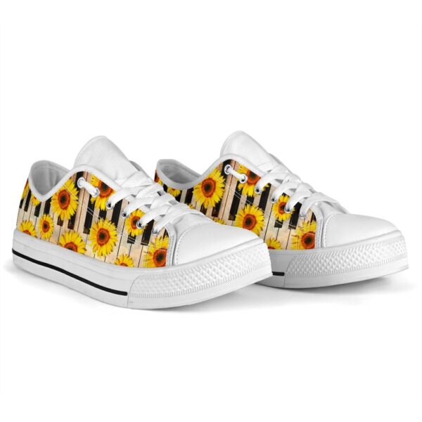 Piano Low Top Shoes Stylish Footwear for Music Lovers, Low Top Designer Shoes, Low Top Sneakers