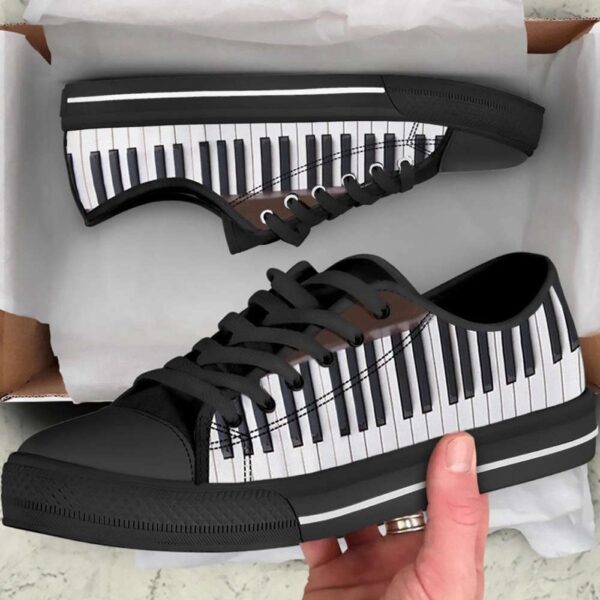 Piano Low Top Shoes Stylish and Comfy Footwear for Music Enthusiasts, Low Top Designer Shoes, Low Top Sneakers