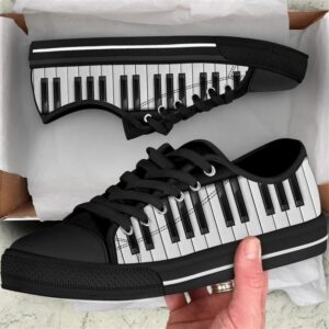Piano Shortcut Canvas Low Top Shoes, Low…