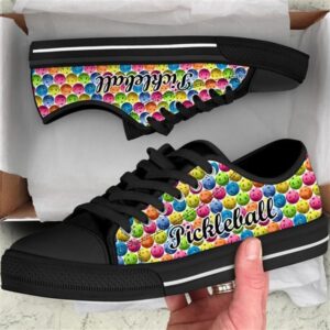 Pickleball Color Pattern Canvas Low Top Shoes Low Top Sneakers Sneakers Low Top 1 osqopt.jpg