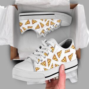 Pizza Printed Shoes, Pizza Sneakers Low Top…