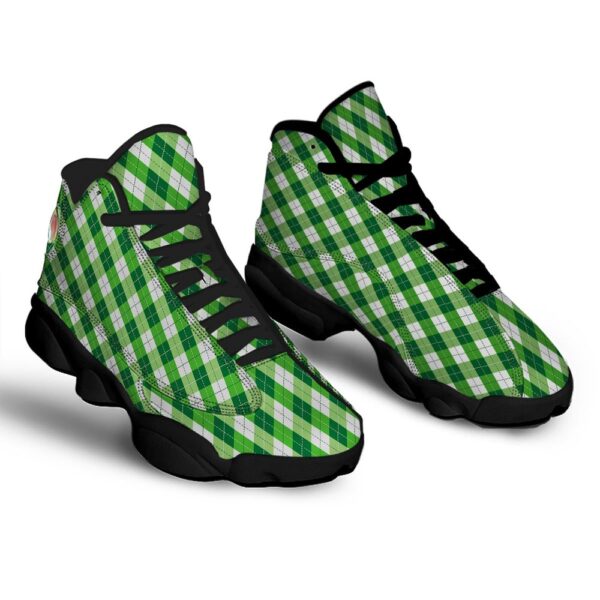Plaid Saint Patrick’s Day Print Pattern Black Basketball Shoes, Basketball Shoes, Best Basketball Shoes 2024