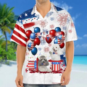 Poodle Independence Day Hawaiian Shirt, 4th Of…