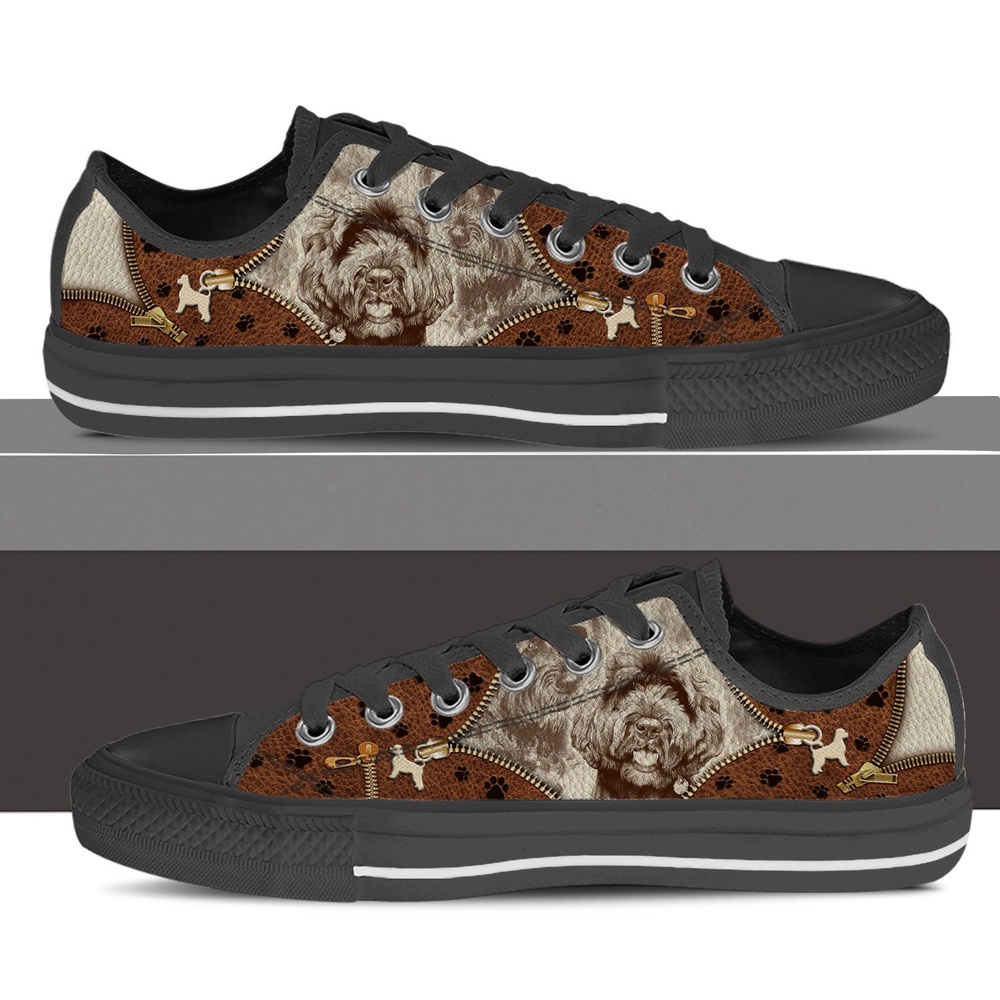 Portuguese Water Dog Low Top Shoes, Designer Low Top Shoes, Low Top Sneakers