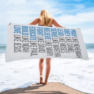 Pray Like Nehemiah Obey Like Daniel Beach Towel Christian Beach Towel Beach Towel 2 cpjjkt.jpg