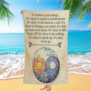 Protect Yourself- Live & Love Beach Towel,…