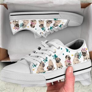 Pug Dog Adorable Canvas Low Top Shoes Low Top Shoes Mens Women Designer Low Top Shoes Low Top Sneakers 2 fjly4o.jpg