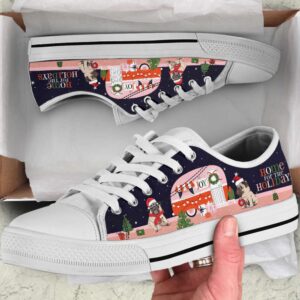 Pug Dog Christmas Car Happy Low Top…