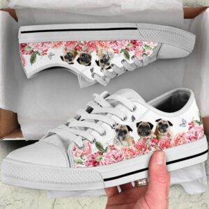 Pug Dog Flower Pink Butterfly Low Top Shoes Canvas Sneakers Low Tops Low Top Sneakers 1 j4kbsd.jpg