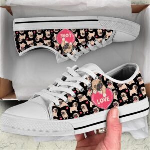 Pug Dog Love You Funny Pattern Seamless Canvas Low Top Shoes Designer Low Top Shoes Low Top Sneakers 2 j8rsx6.jpg