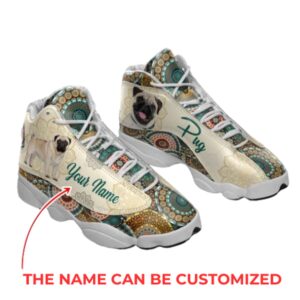 Pug Dog Lover Vintage Mandala Shoes Personalized…