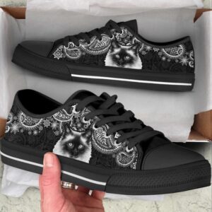 Ragdoll Cat Lover Shoes Paisley Black White Low Top Canvas Shoes Low Top Sneakers Low Top Designer Shoes 2 ksqr7e.jpg