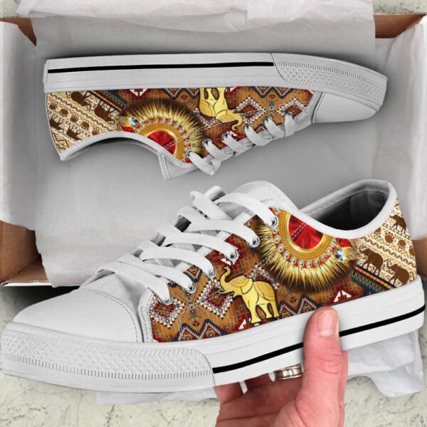 Raksha Bandhan Elephant Canvas Print Shoes Stylish Lowtops for Adults, Low Tops, Low Top Sneakers