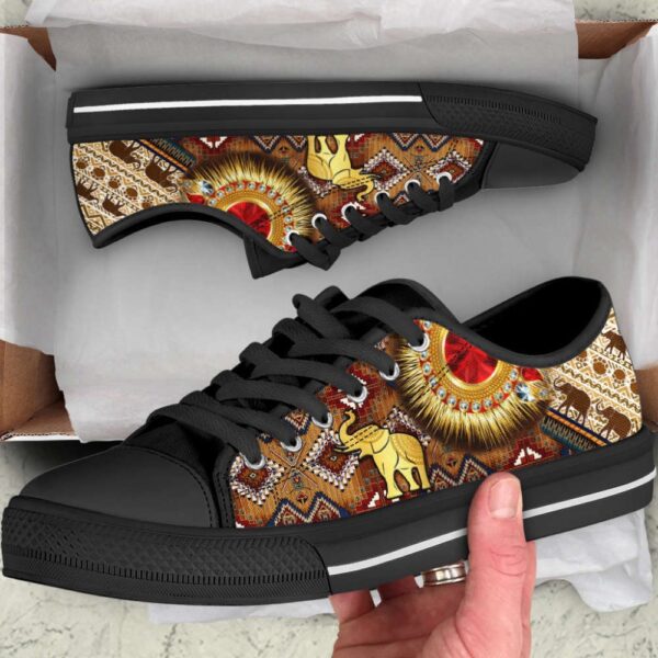Raksha Bandhan Elephant Canvas Print Shoes Stylish Lowtops for Adults, Low Tops, Low Top Sneakers