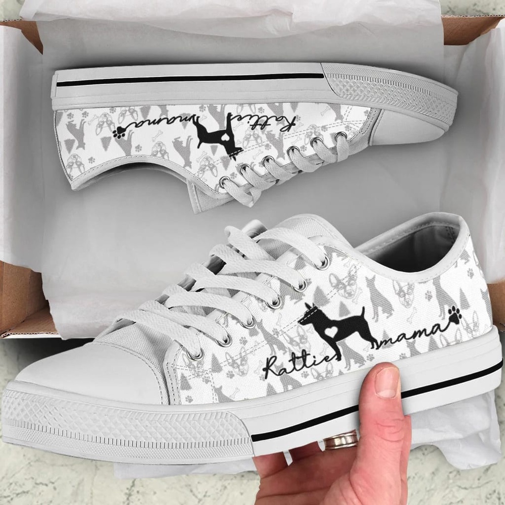 Rat Terrier Low Top, Dog Memorial Gift, Designer Low Top Shoes, Low Top Sneakers