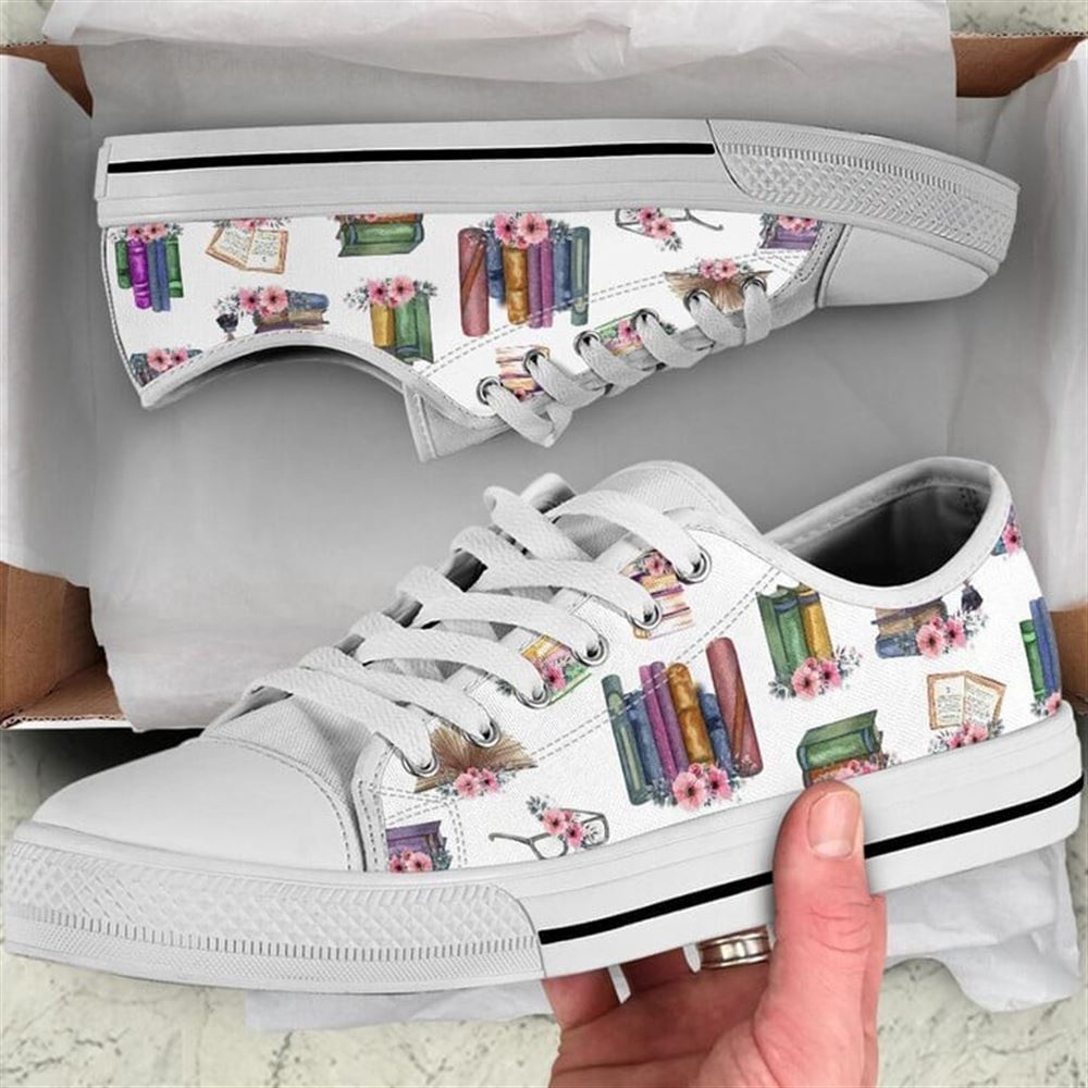 Reading Flower Watercolor Low Top Shoes, Low Top Designer Shoes, Low Top Sneakers Reading Flower Watercolor Low Top Shoes, Low Top Designer Shoes, Low Top Sneakers