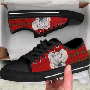 Red Plaid Elephant Canvas Print Low Top Shoes Low Tops Low Top Sneakers 2 xfm5io.jpg