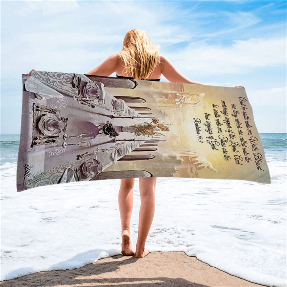 Revelation 199 Beach Towel, These Are The True Sayings Of God, Christian Beach Towel, Beach Towel Revelation 199 Beach Towel, These Are The True Sayings Of God, Christian Beach Towel, Beach Towel
