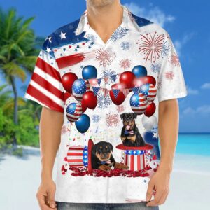 Rottweiler Independence Day Hawaiian Shirt, 4th Of…