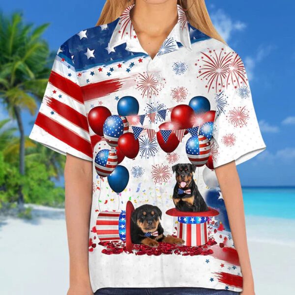 Rottweiler Independence Day Hawaiian Shirt, 4th Of July Hawaiian Shirt, 4th Of July Shirt