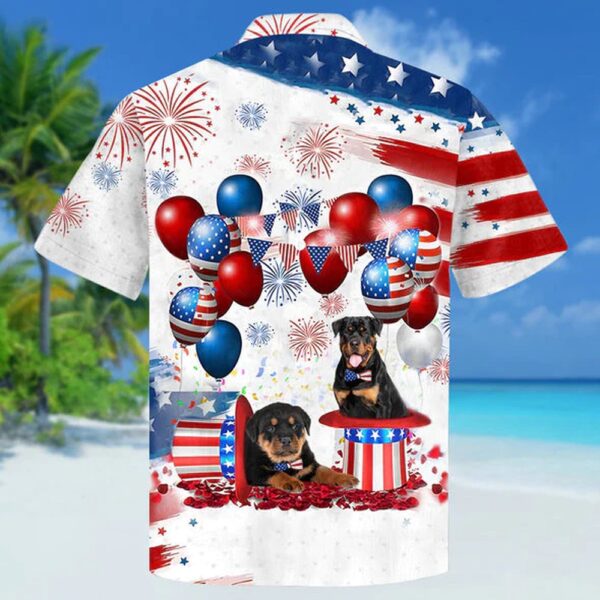 Rottweiler Independence Day Hawaiian Shirt, 4th Of July Hawaiian Shirt, 4th Of July Shirt