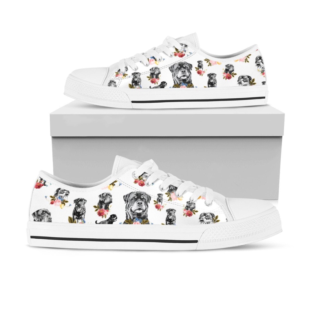 Rottweiler White Low Top Shoes, Designer Low Top Shoes, Low Top Sneakers Rottweiler White Low Top Shoes, Designer Low Top Shoes, Low Top Sneakers
