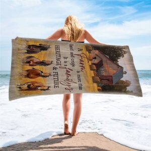 Running Horse A Farm Is More Than Land And Crops Beach Towel Christian Beach Towel Beach Towel 2 zmxjdm.jpg