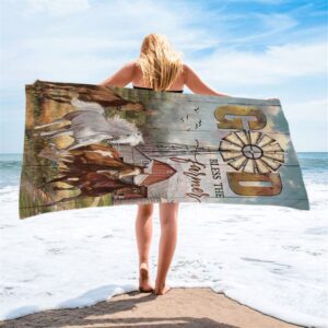 Running Horses God Bless The Farmer Beach Towel Christian Beach Towel Beach Towel 2 b63aqs.jpg