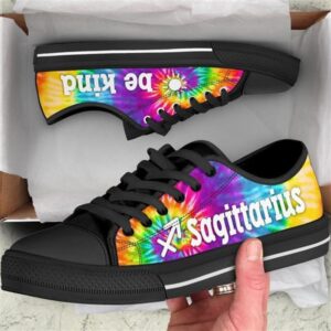 Sagittarius Bekind Tie Dye Canvas Low Top…