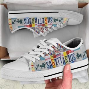 Sagittarius License Plates Canvas Low Top Shoes Low Top Designer Shoes Low Top Sneakers 2 mstbbo.jpg