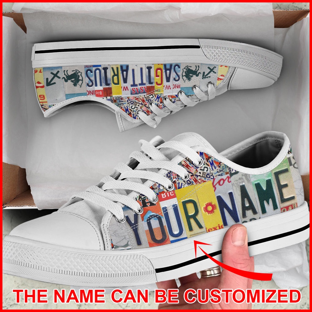 Sagittarius License Plates Personalized Custom Low Top Shoes, Low Top Designer Shoes, Low Top Sneakers Sagittarius License Plates Personalized Custom Low Top Shoes, Low Top Designer Shoes, Low Top Sneakers