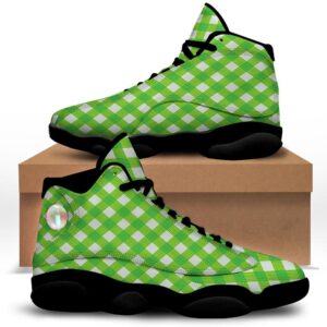 Saint Patrick s Day Green Plaid Print Black Basketball Shoes Basketball Shoes Best Basketball Shoes 2024 1 jiagc3.jpg