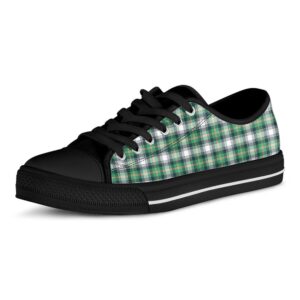 Saint Patrick s Day Tartan Pattern Print Black Low Top Shoes Low Top Designer Shoes Low Top Sneakers 2 lxw9hy.jpg