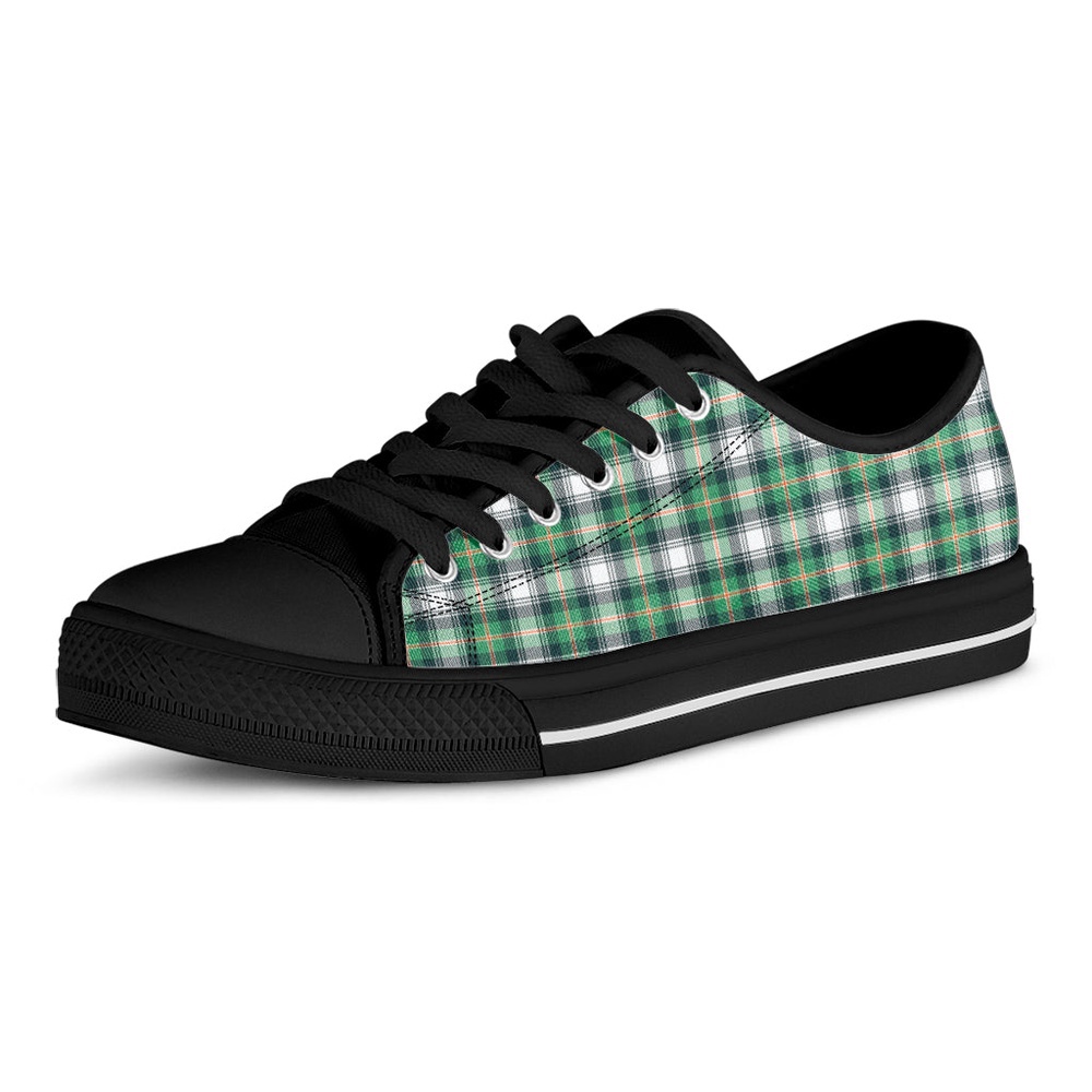 Saint Patrick’s Day Tartan Pattern Print Black Low Top Shoes, Low Top Designer Shoes, Low Top Sneakers Saint Patrick’s Day Tartan Pattern Print Black Low Top Shoes, Low Top Designer Shoes, Low Top Sneakers