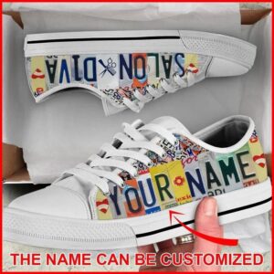 Salon Diva License Plates Personalized Canvas Low Top Shoes Low Top Designer Shoes Low Top Sneakers 2 wtbvlr.jpg