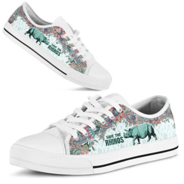Save The Rhinos Low Top Shoes Sneaker, Low Tops, Low Top Sneakers