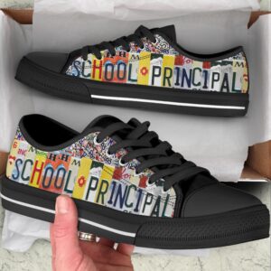 School Principal License Plates Low Top Shoes Malalan Low Top Designer Shoes Low Top Sneakers 2 pff9bu.jpg