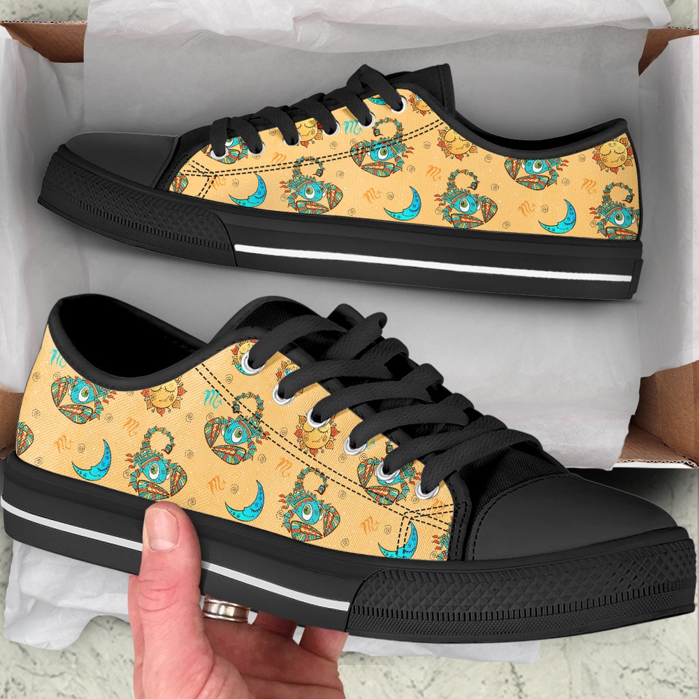 Scorpio Zodiac Fun Pattern Low Top Shoes, Low Top Designer Shoes, Low Top Sneakers Scorpio Zodiac Fun Pattern Low Top Shoes, Low Top Designer Shoes, Low Top Sneakers