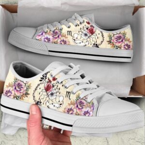 Scorpio Zodiac Vintage Flower Low Top Shoes,…