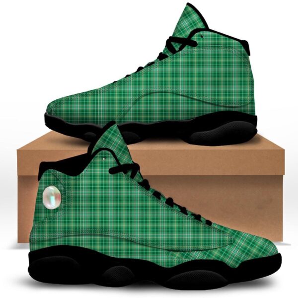 Scottish Plaid St. Patrick’s Day Print Pattern Black Basketball Shoes, Basketball Shoes, Best Basketball Shoes 2024