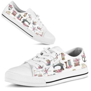 Sewing Flower Watercolor Low Top Shoes Low Top Designer Shoes Low Top Sneakers 2 f9gizx.jpg