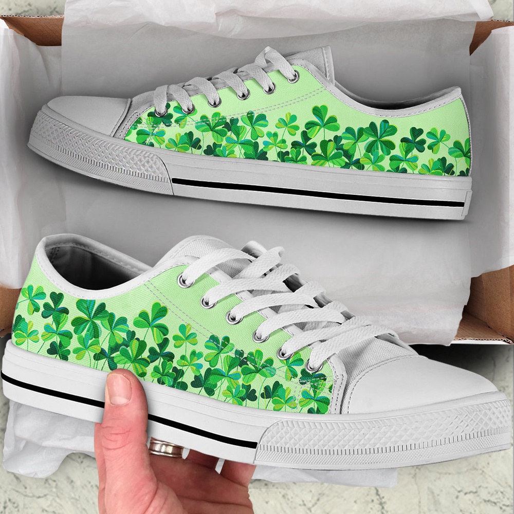 Shamrock Clover Low Top Shoes, Low Top Designer Shoes, Low Top Sneakers Shamrock Clover Low Top Shoes, Low Top Designer Shoes, Low Top Sneakers