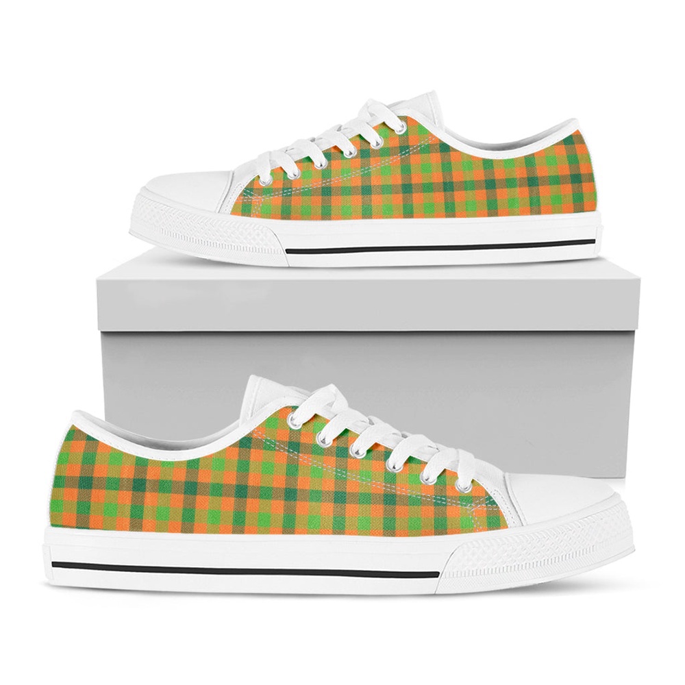Shamrock Plaid Saint Patrick’s Day Print White Low Top Shoes, Low Top Designer Shoes, Low Top Sneakers Shamrock Plaid Saint Patrick’s Day Print White Low Top Shoes, Low Top Designer Shoes, Low Top Sneakers