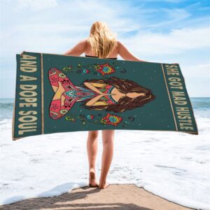 She Got Mad Hustle And A Dope Soul Beach Towel Christian Beach Towel Beach Towel 2 pmy9sx.jpg